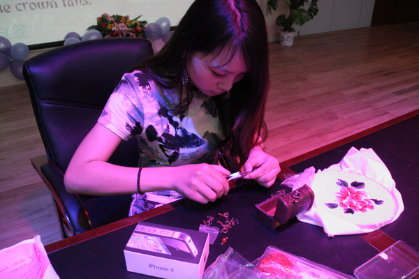 现场手工制作展示