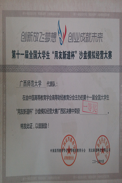 获奖证书
