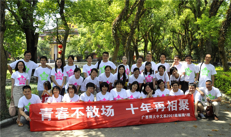 参观王城校区合影