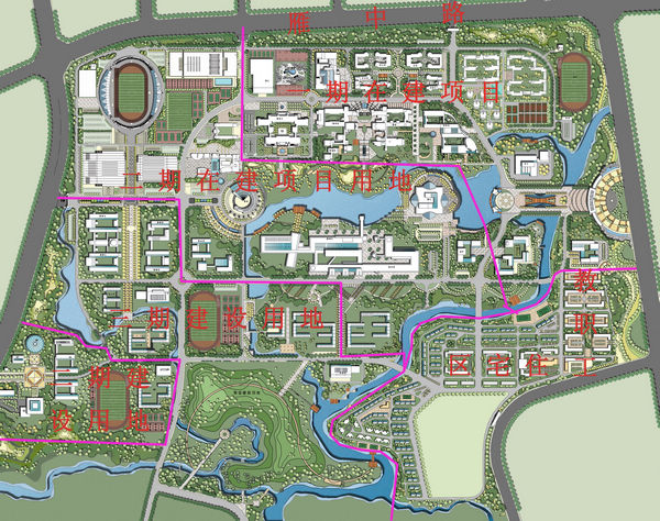 资料图片：雁山校区校园各期建设参考示意图