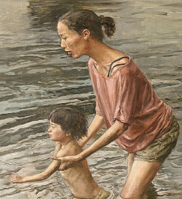 ７胡建强《小河边》油画 30×40cm   2015年.jpg