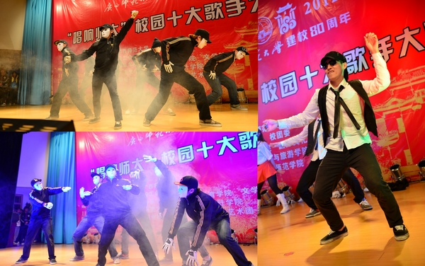 马龙队助阵演出大秀骑马舞，掀起阵阵高潮