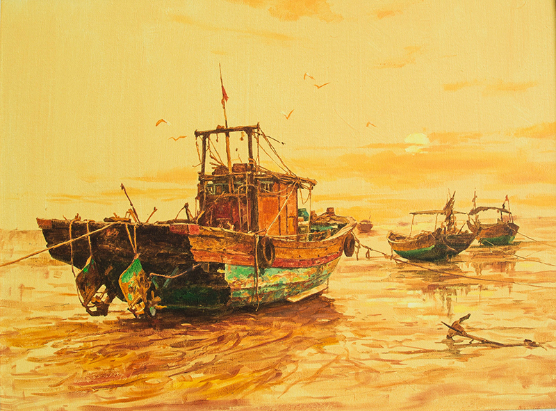 王可大教授义拍作品《船》